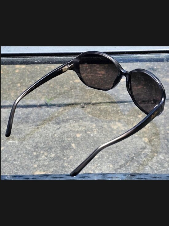 Maui Jim Ginger MJ 221 Oversized Oval Sunglasses Black Plastic Frame Brown Lens main image 16